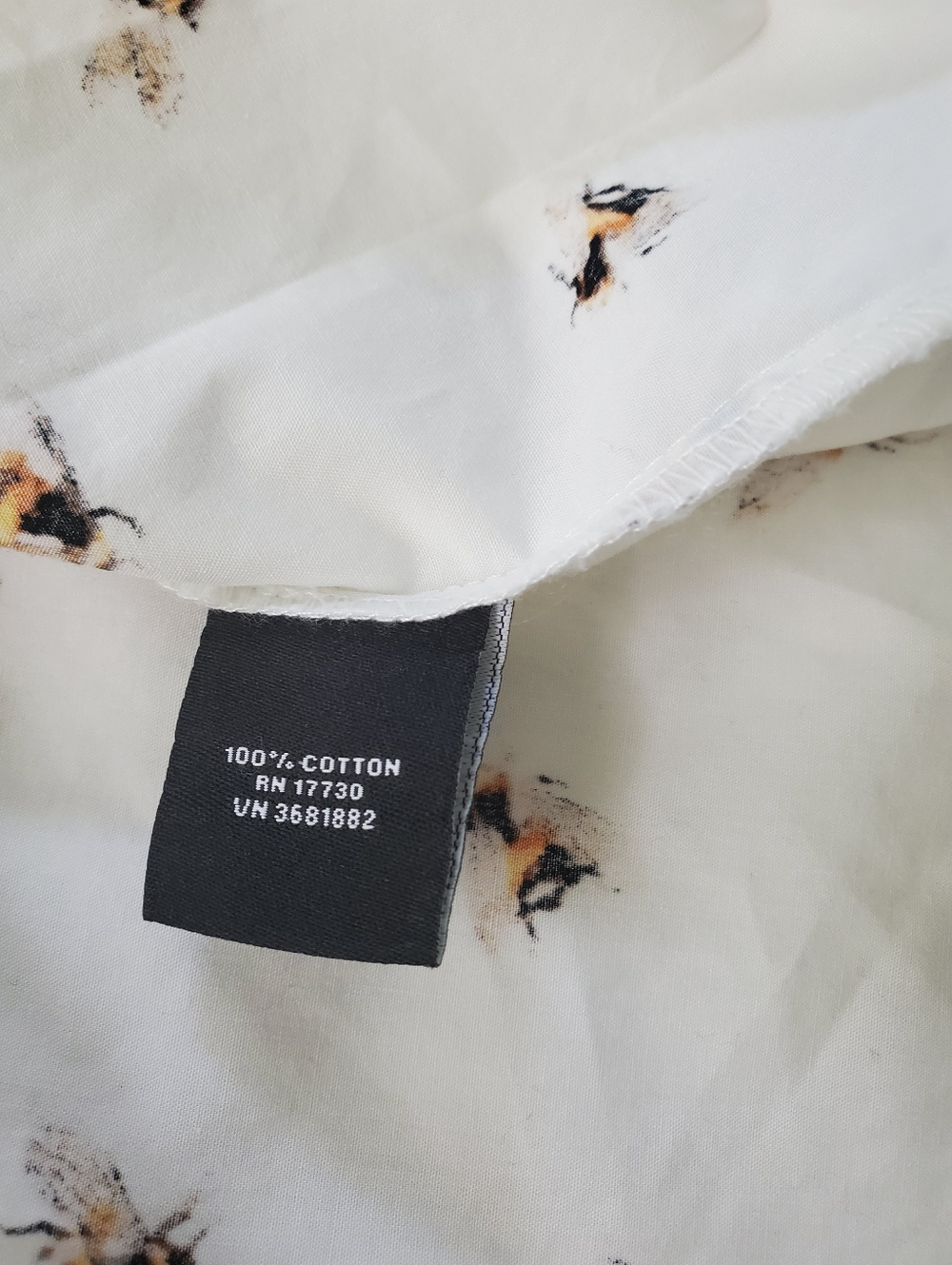 Victoria Beckham For Target Bee Print Banded Collar Short Sleeve Blouse Sz 1X - Picture 6 of 7